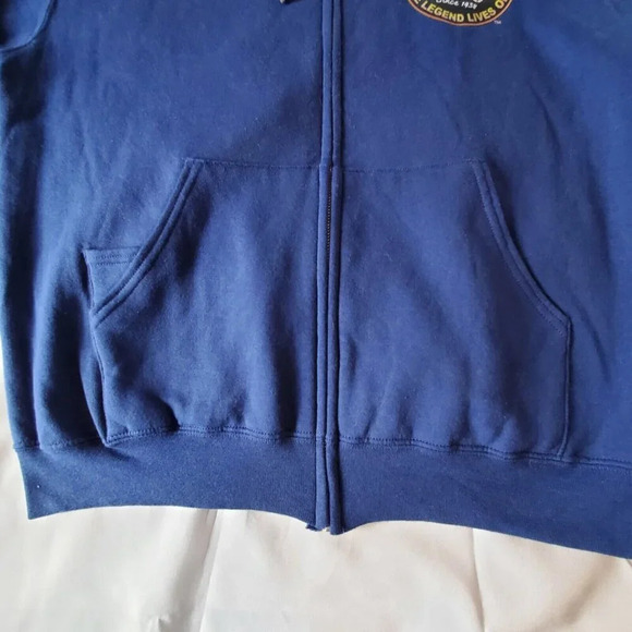 STURGIS MOTORCYCLE RALLY 2019 Blue ZIP UP MEN'S HOODIE 79th Black Hill's LARGE - Picture 7 of 16